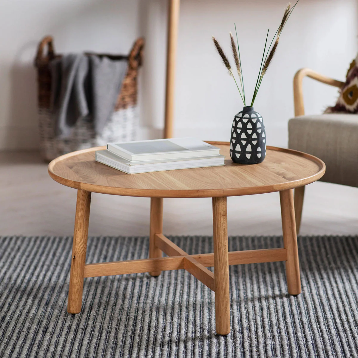 Gallery Direct Kingham Round Coffee Table 900x900x400mm - Image 5