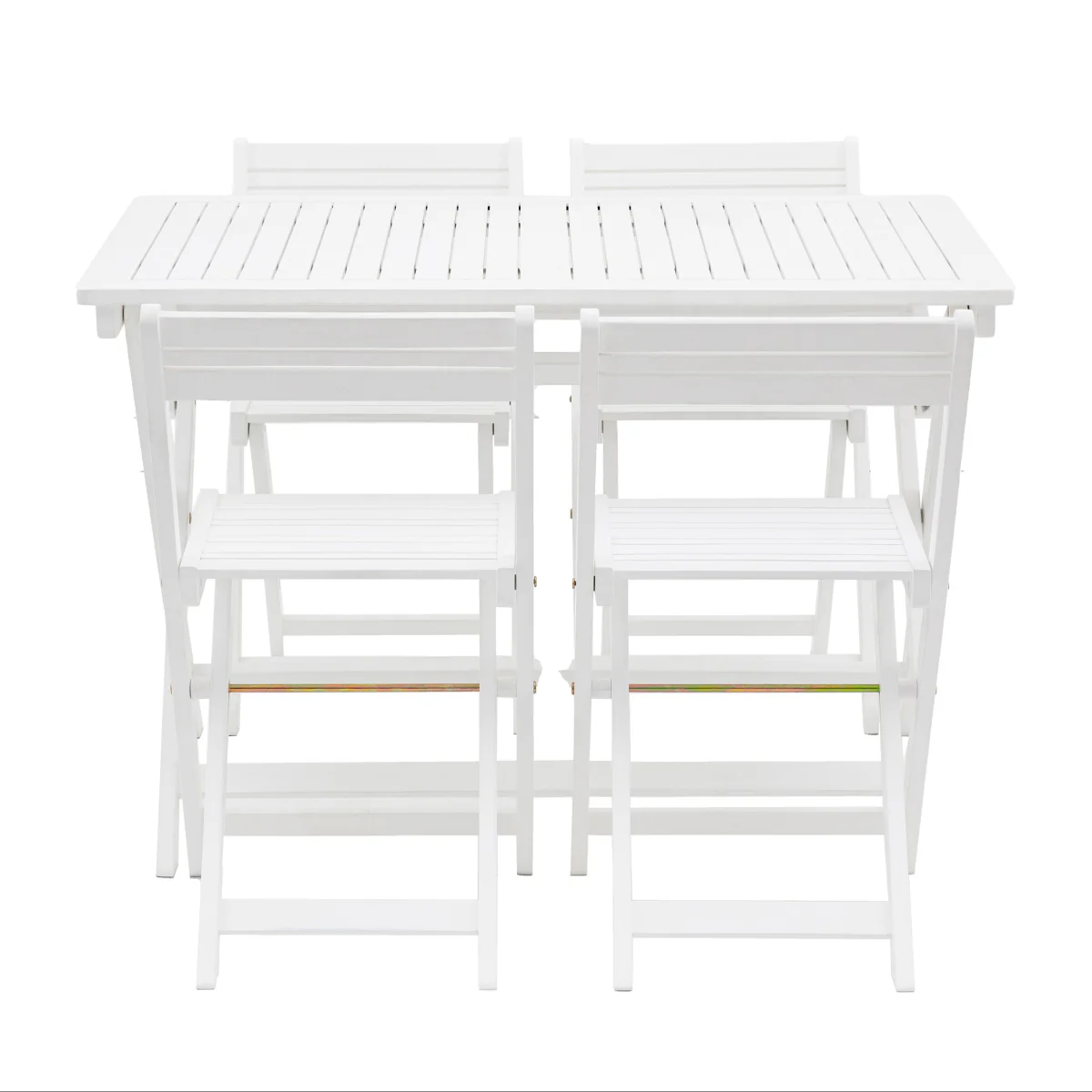 Gallery Direct Lindos White Folding Dining Set