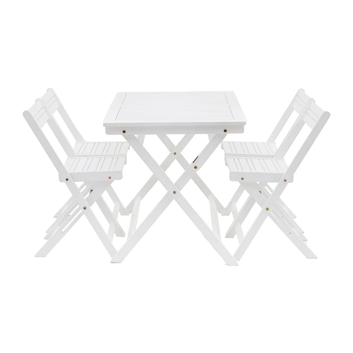 Gallery Direct Lindos White Folding Dining Set - Image 3