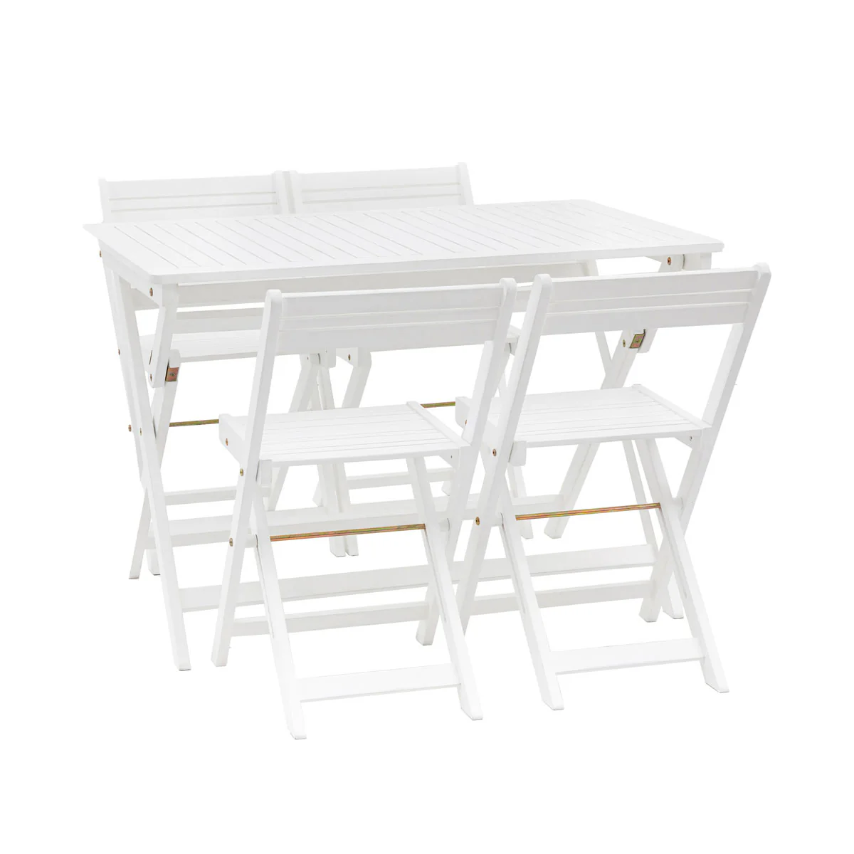 Gallery Direct Lindos White Folding Dining Set - Image 4