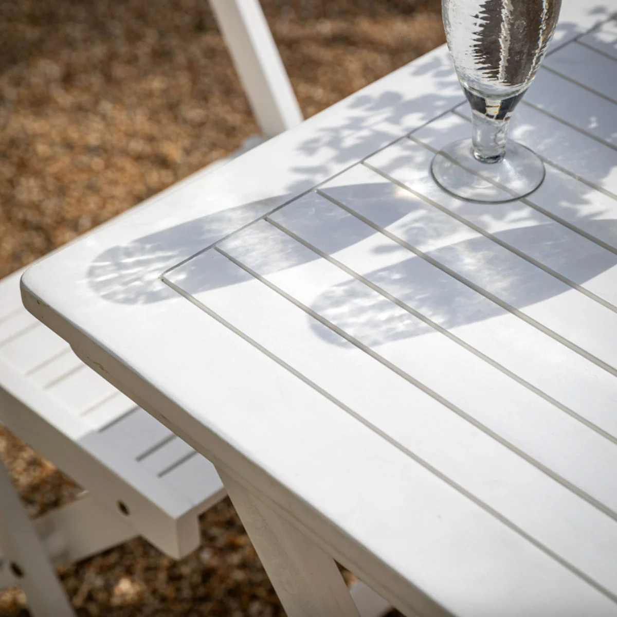 Gallery Direct Lindos White Folding Dining Set - Image 7