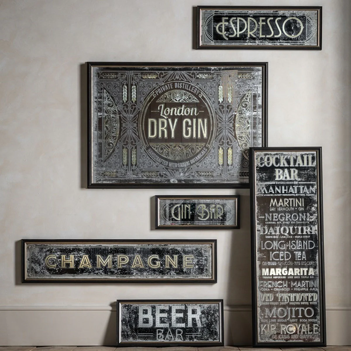 Gallery Direct London Dry Gin Mirror 1000x700mm - Image 3