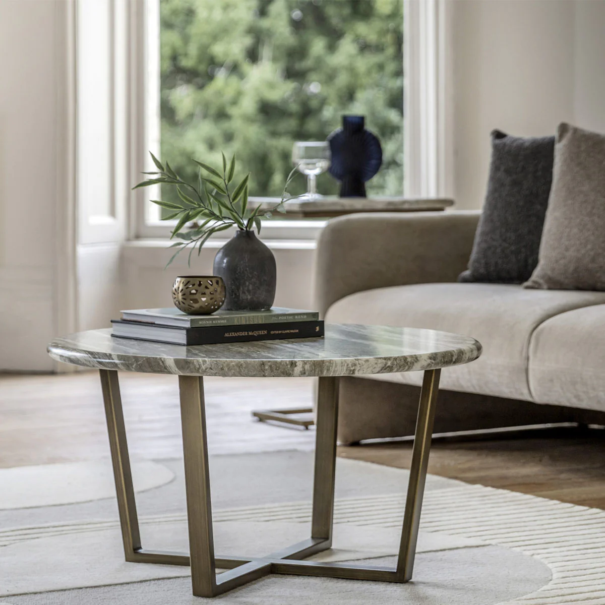 Gallery Direct Lusso Round Coffee Table 800x800x450mm - Image 4