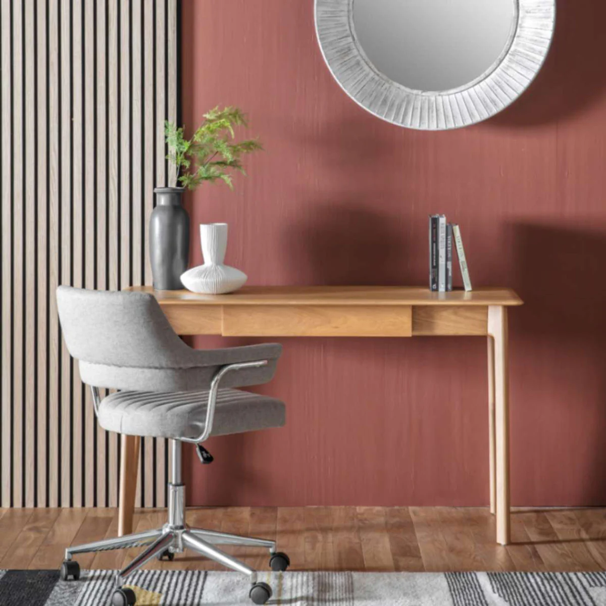 Gallery Direct Madrid 1 Drawer Desk 1300x500x750mm - Image 6