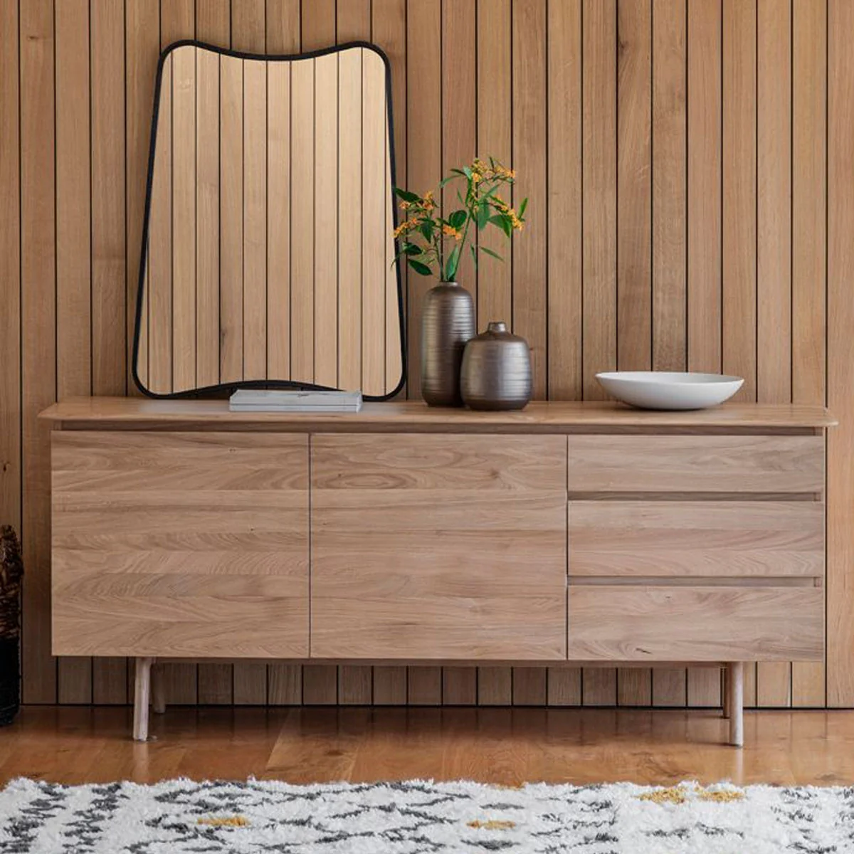 Gallery Direct Madrid 2 Door 3 Drawer Sideboard 1710x450x700mm - Image 3