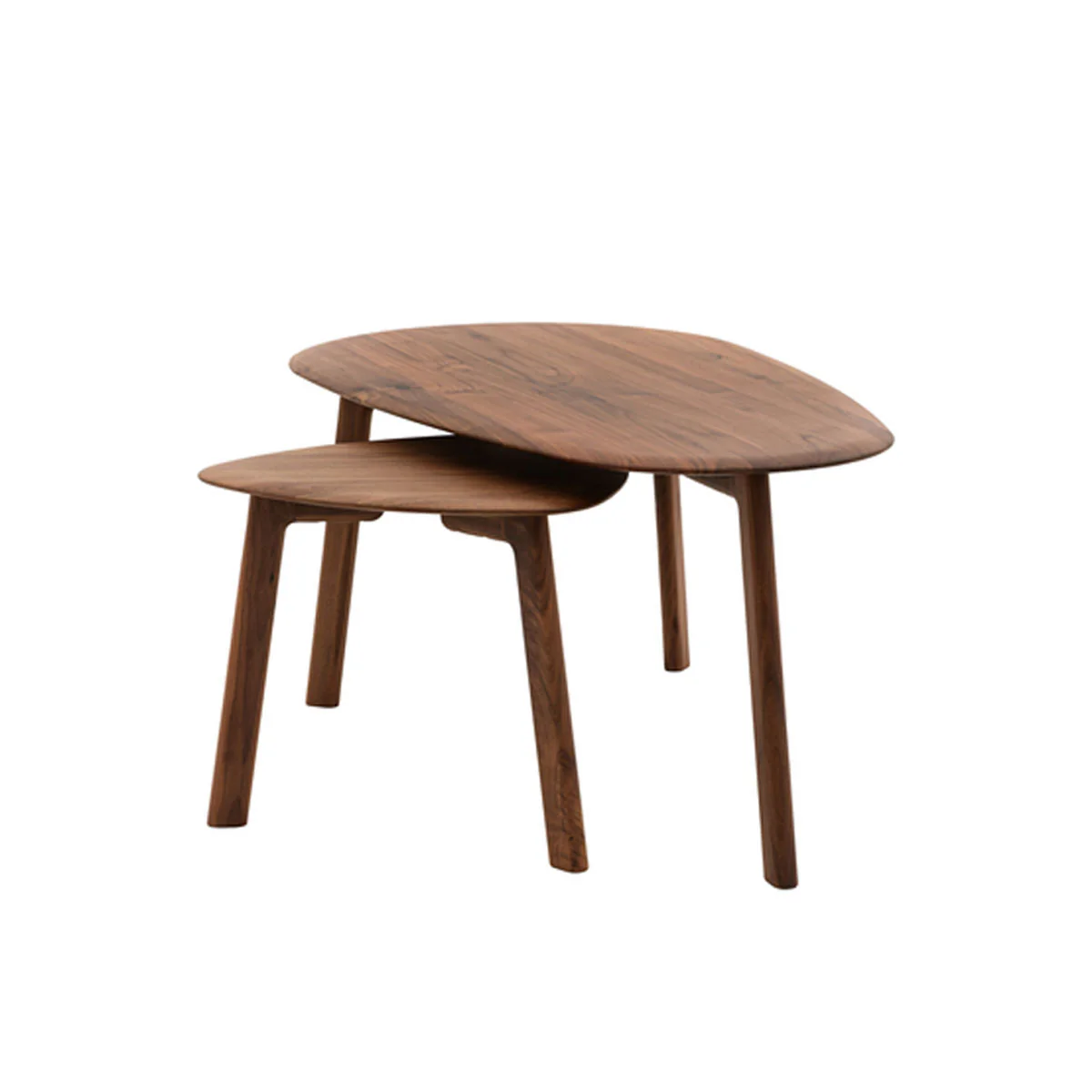 Gallery Direct Madrid Coffee Table Nest Walnut 1100x600x450mm - Image 2
