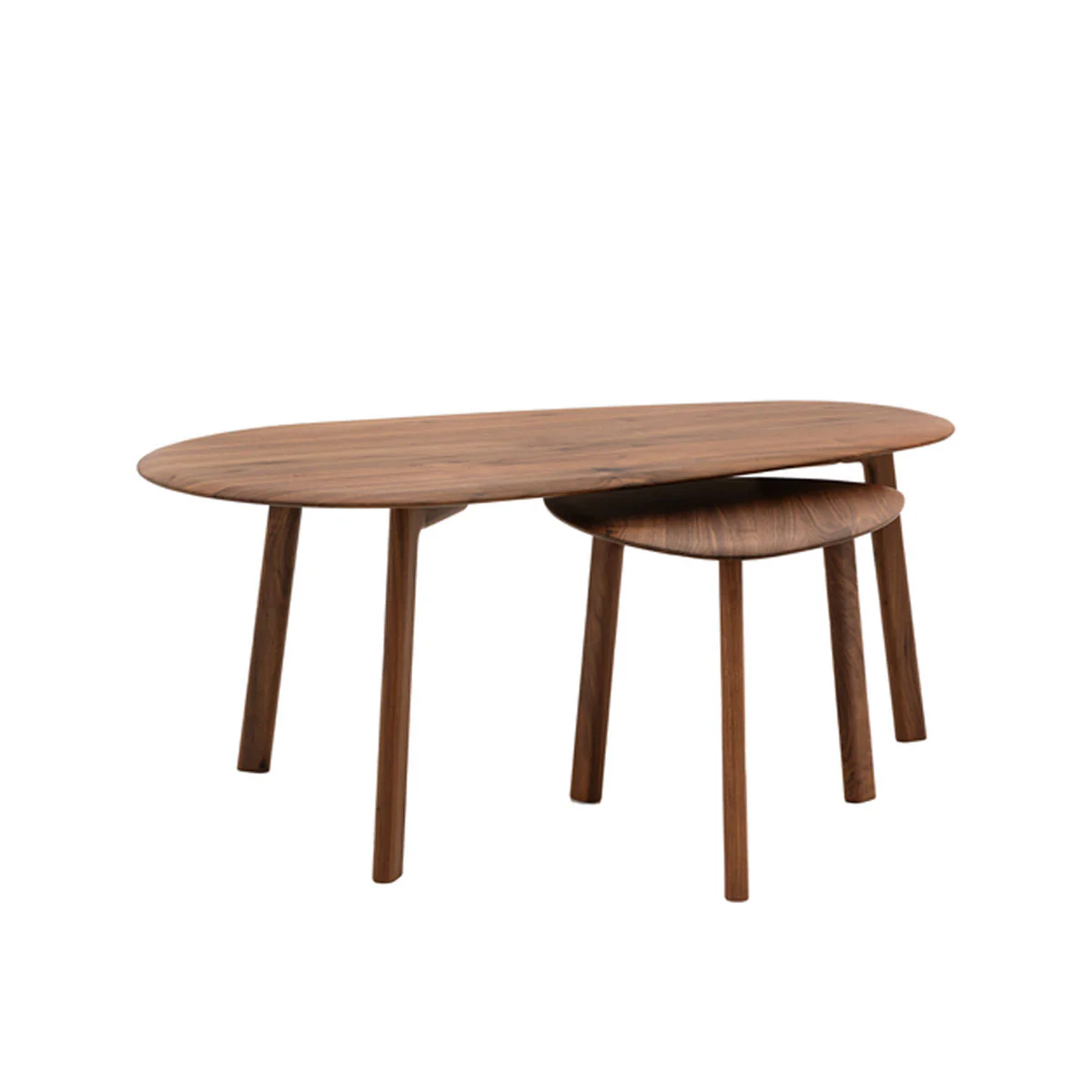 Gallery Direct Madrid Coffee Table Nest Walnut 1100x600x450mm - Image 4