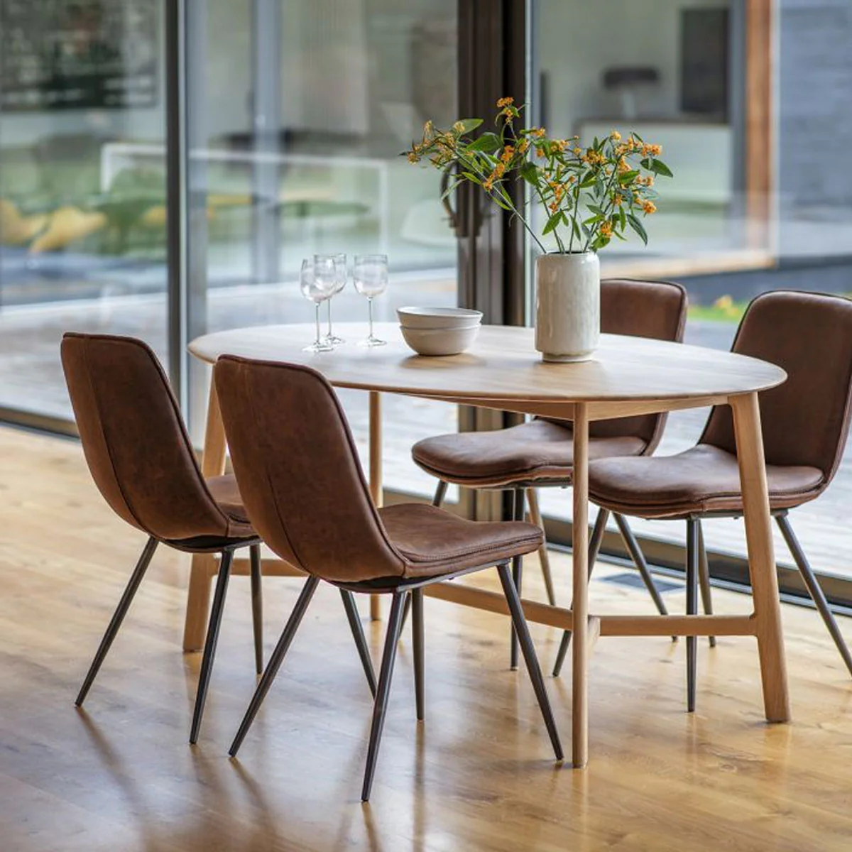 Gallery Direct Madrid Oval Dining Table 1800x1000x760mm - Image 3