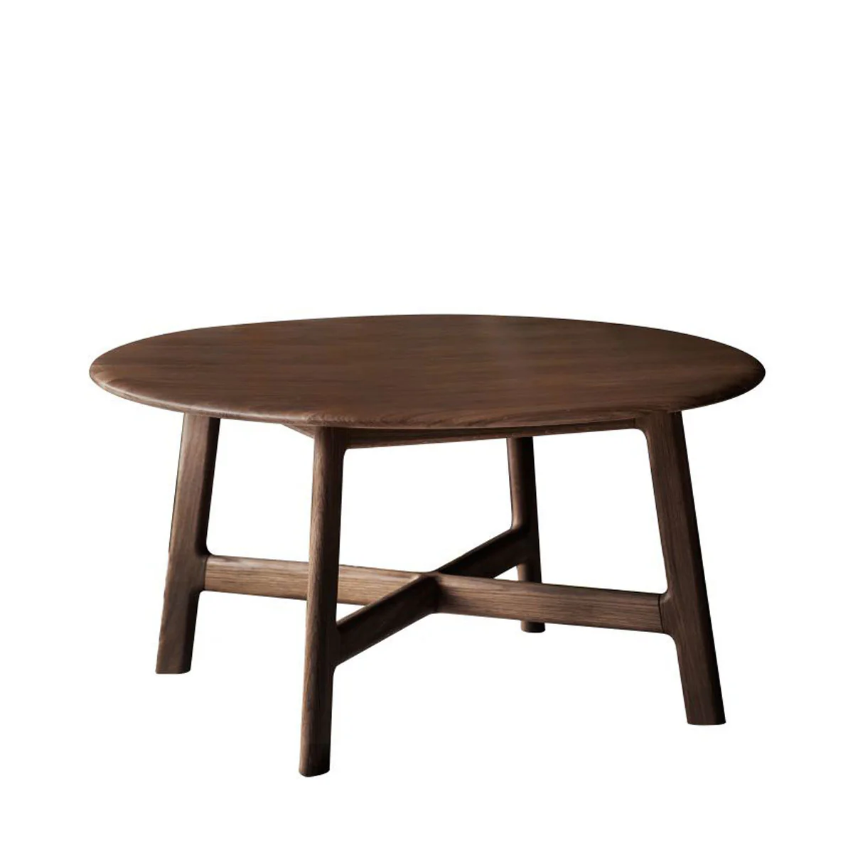 Gallery Direct Madrid Round Coffee Table Walnut 800x800x400mm - Image 2