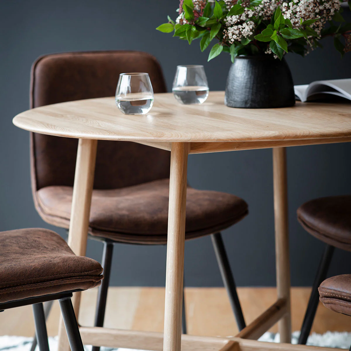 Gallery Direct Madrid Round Dining Table 1000x1000x750mm - Image 2