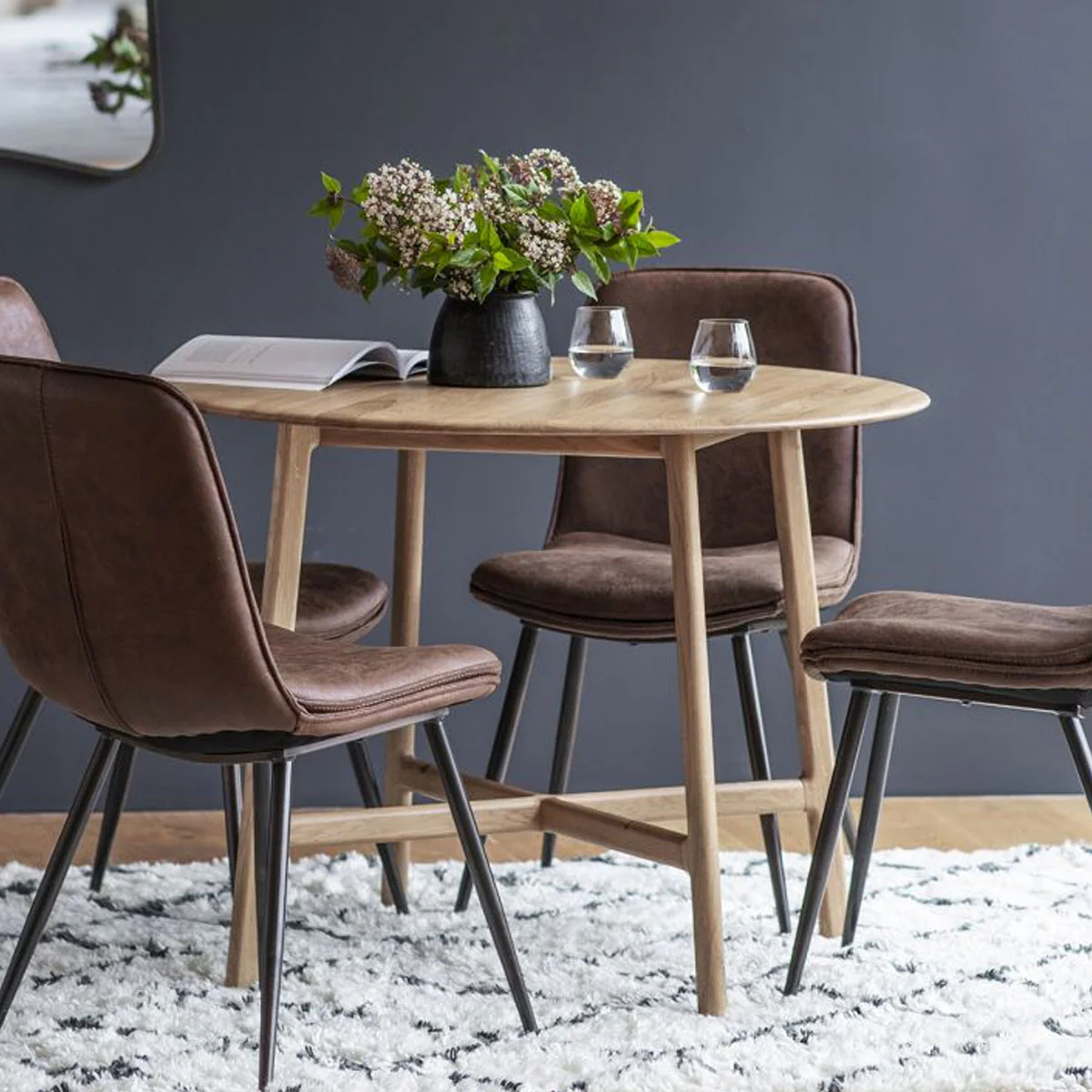 Gallery Direct Madrid Round Dining Table 1000x1000x750mm - Image 3