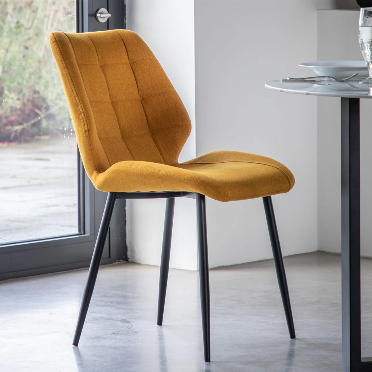 Gallery Direct Manford Dining Chair Saffron (2pk) - Image 6