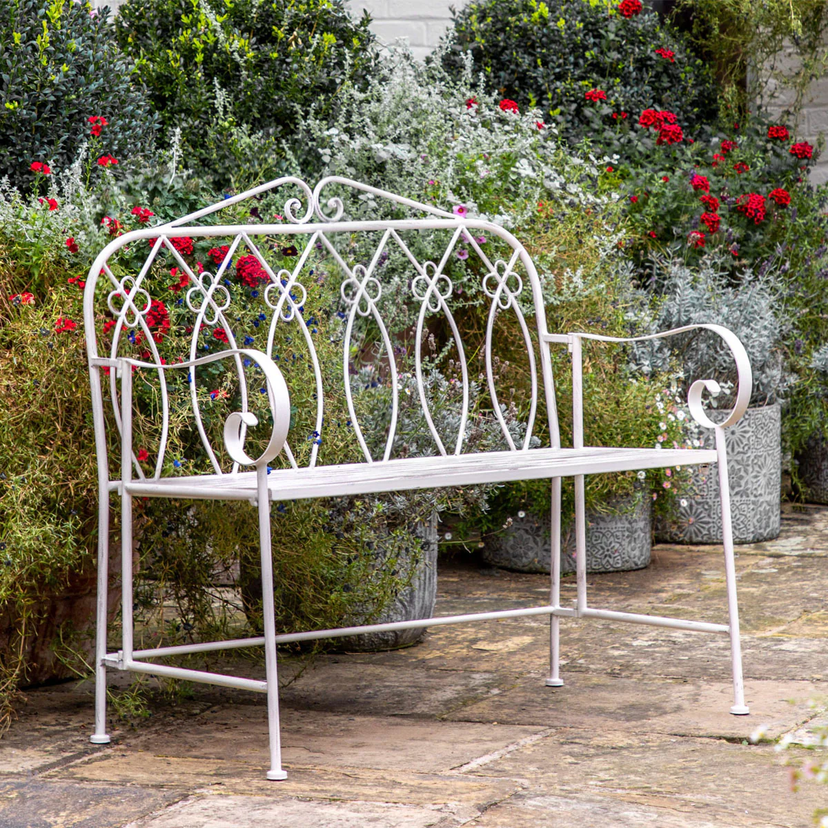 Gallery Direct Matera Outdoor Bench Vanilla - Image 6
