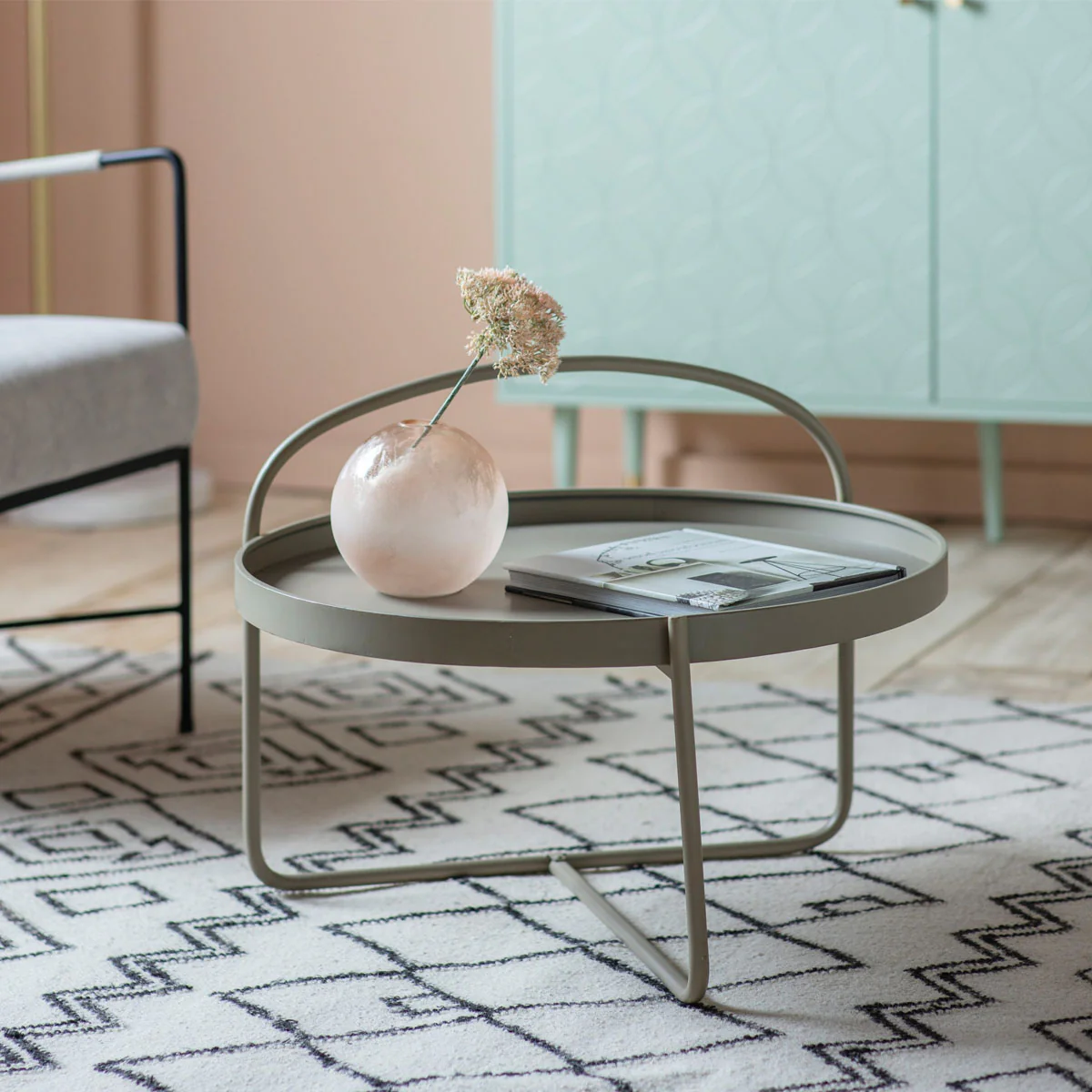 Gallery Direct Melbury Coffee Table Latte 650x650x500mm - Image 3