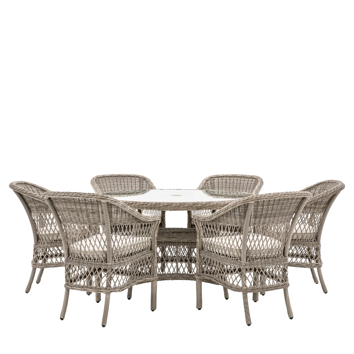 Gallery Direct Menton 6 Seater Round Dining Set