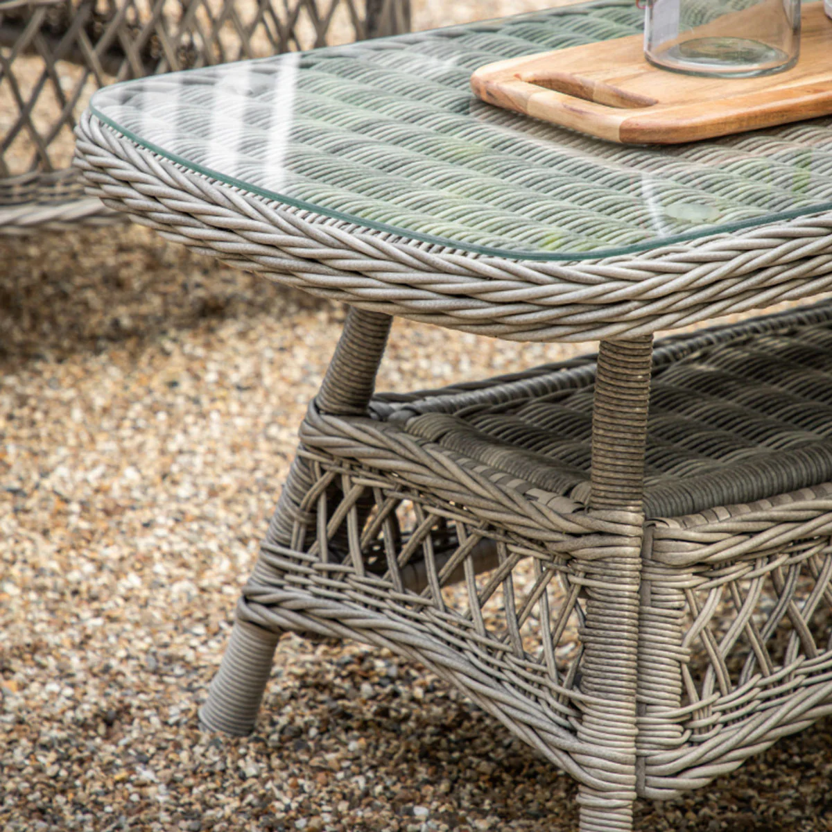 Gallery Direct Menton Chaise Set Stone - Image 4