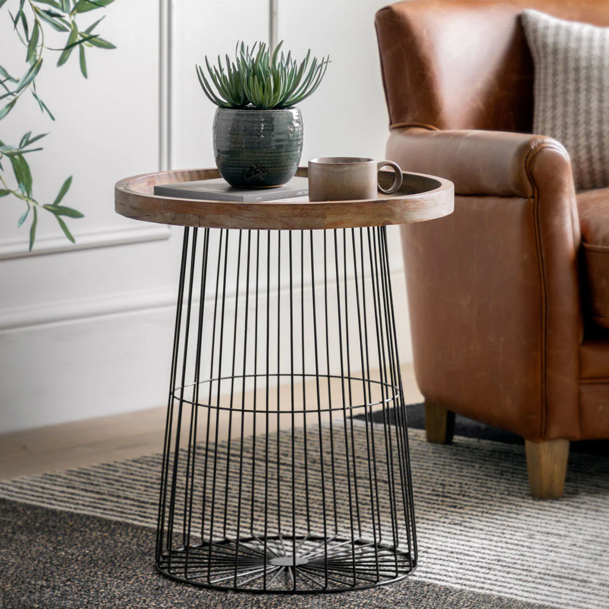 Gallery Direct Menzies Side Table 520x520x580mm - Image 5