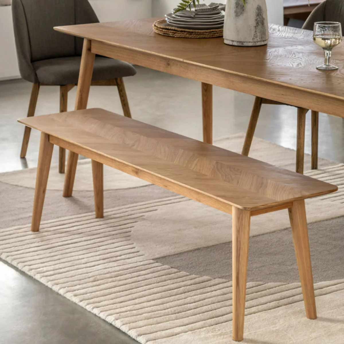 Gallery Direct Milano Dining Bench 1500x400x450mm - Image 4