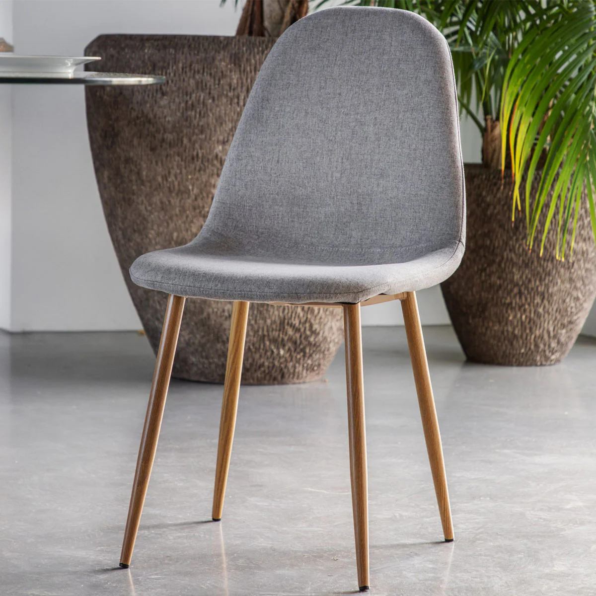 Gallery Direct Millican Dining Chair Oak / Light Grey (2pk) - Image 5