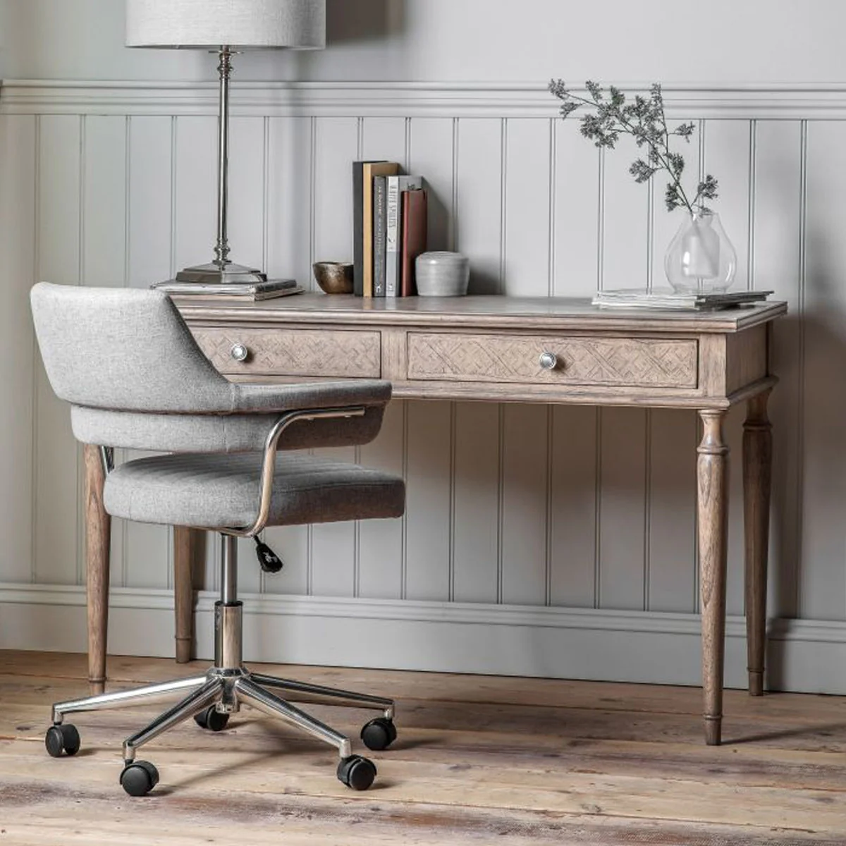 Gallery Direct Mustique 2 Drawer Desk 1300x600x780mm - Image 3