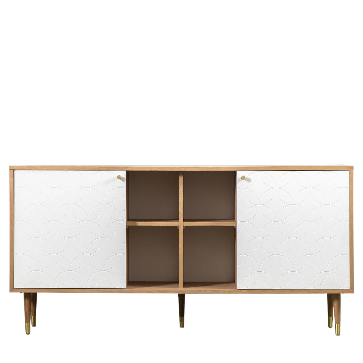Gallery Direct Newbury Sideboard Oak White 1600x400x790mm