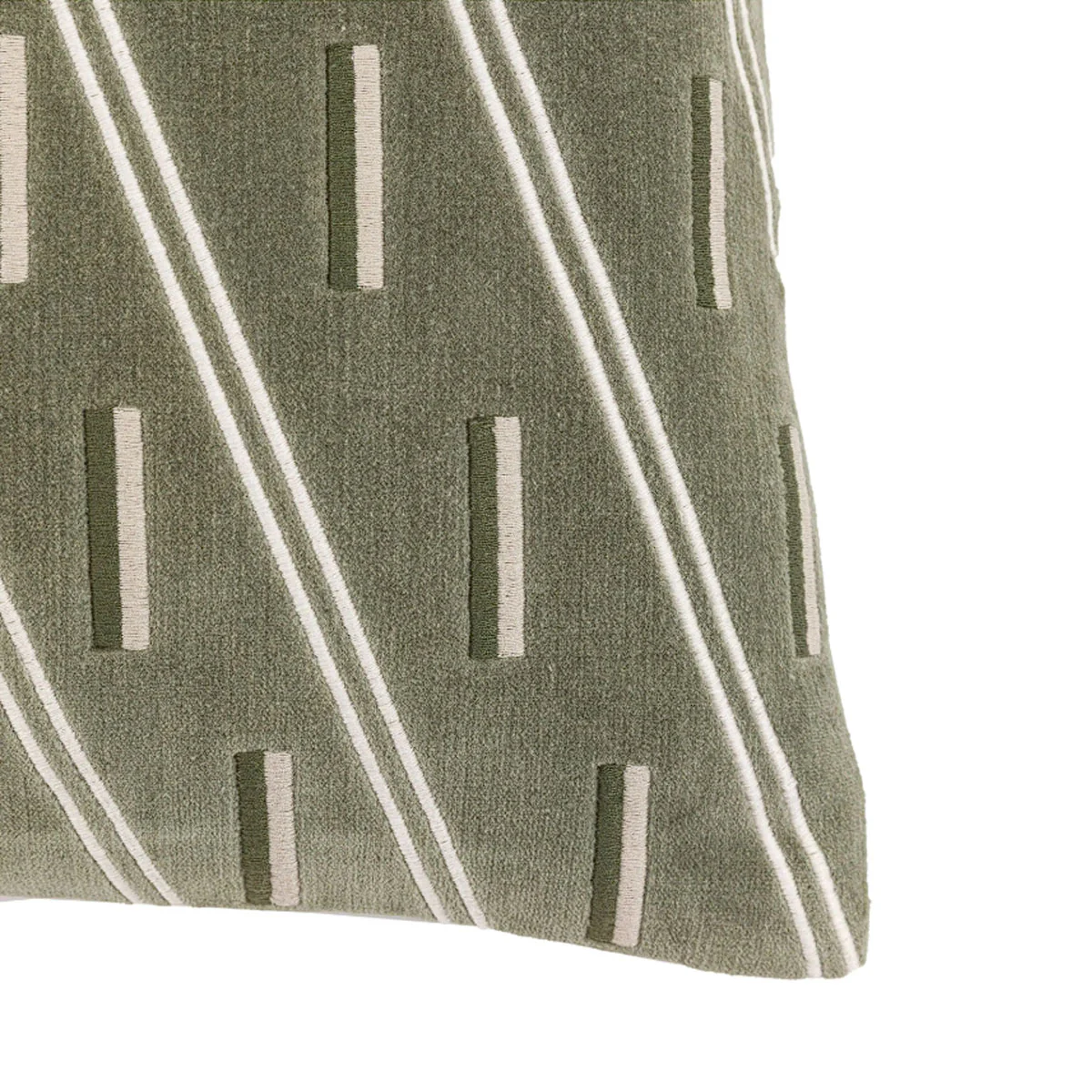 Gallery Direct Noa Velvet Cushion Olive - Image 3