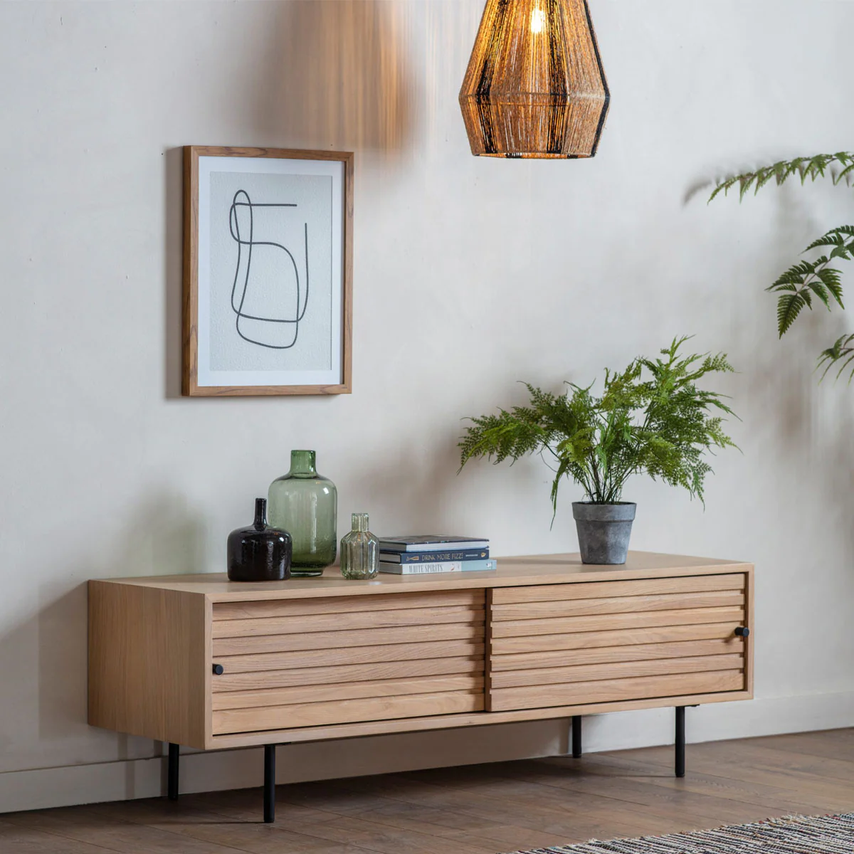 Gallery Direct Okayama Media Unit 1400x420x440mm - Image 6