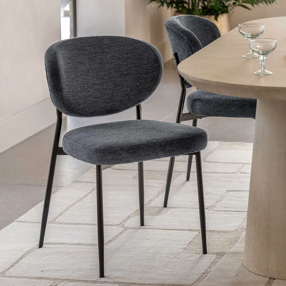 Gallery Direct Oppo Dining Chair Charcoal (2pk) - Image 4