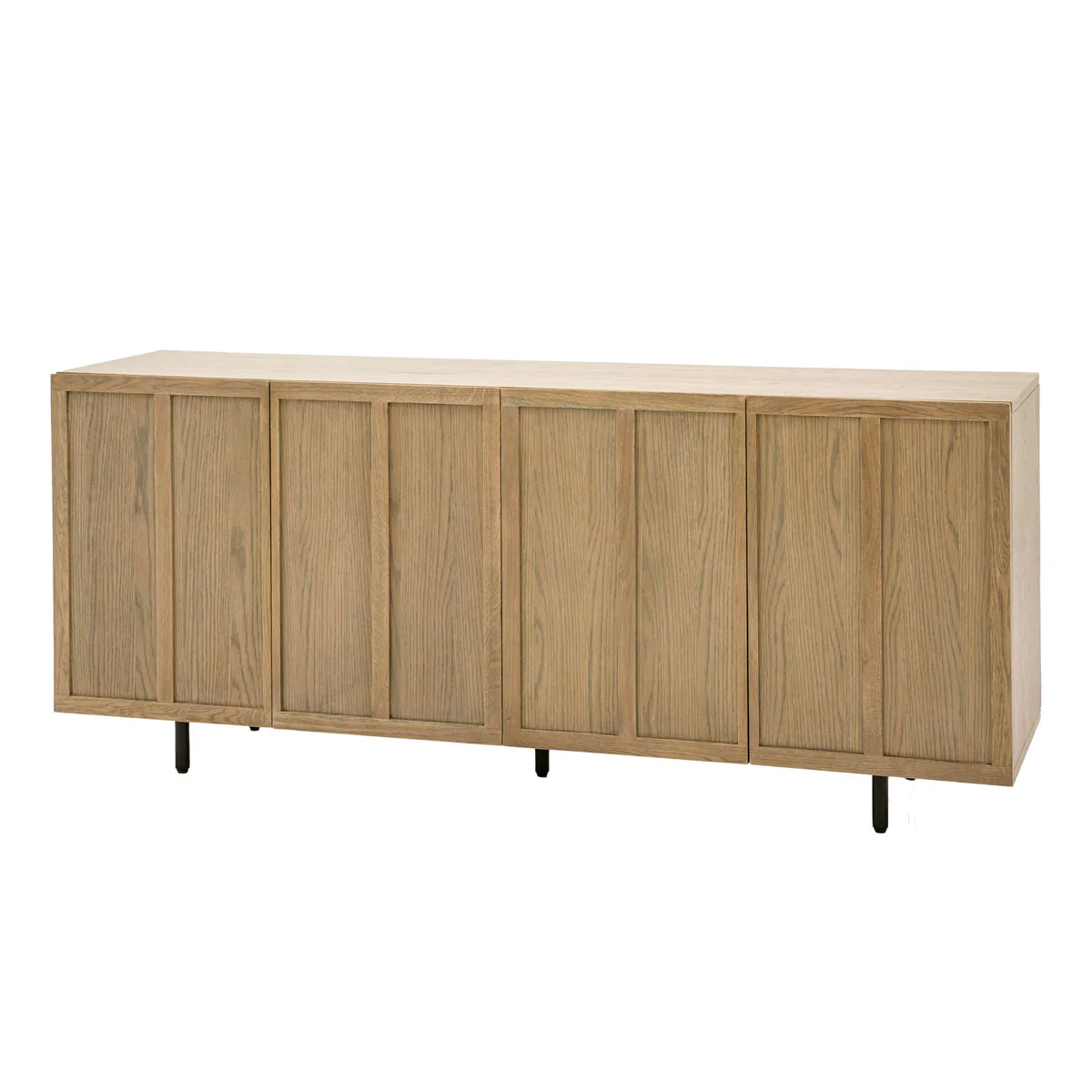 Gallery Direct Panelled 4 Door Sideboard 1664x450x700mm - Image 2