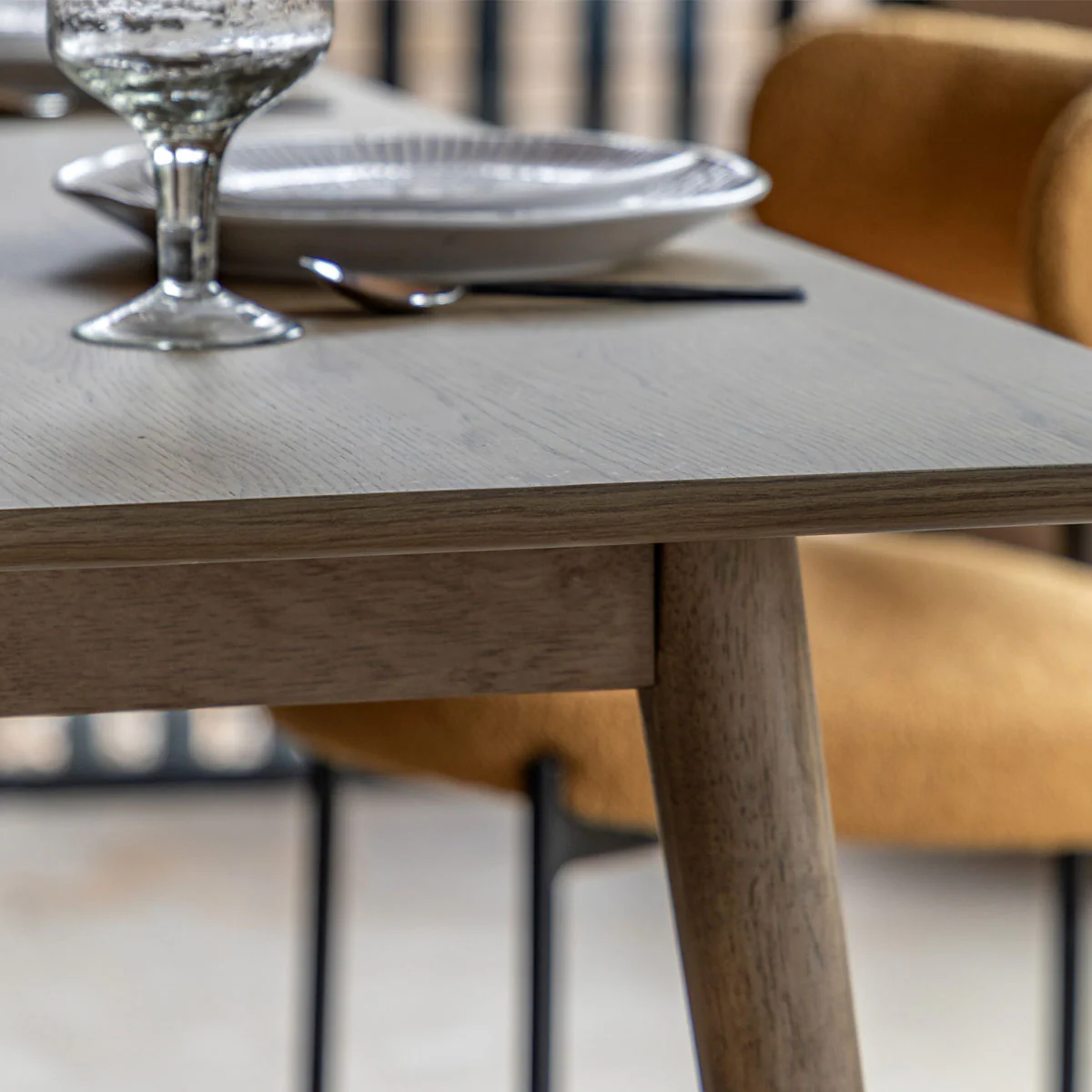 Gallery Direct Panelled Dining Table 1800x800x750mm - Image 4