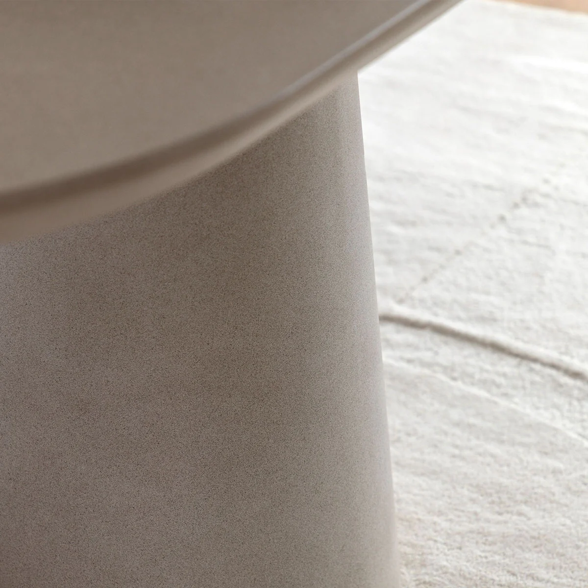 Gallery Direct Pedra Oval Dining Table Linen 2000x900x750mm - Image 3