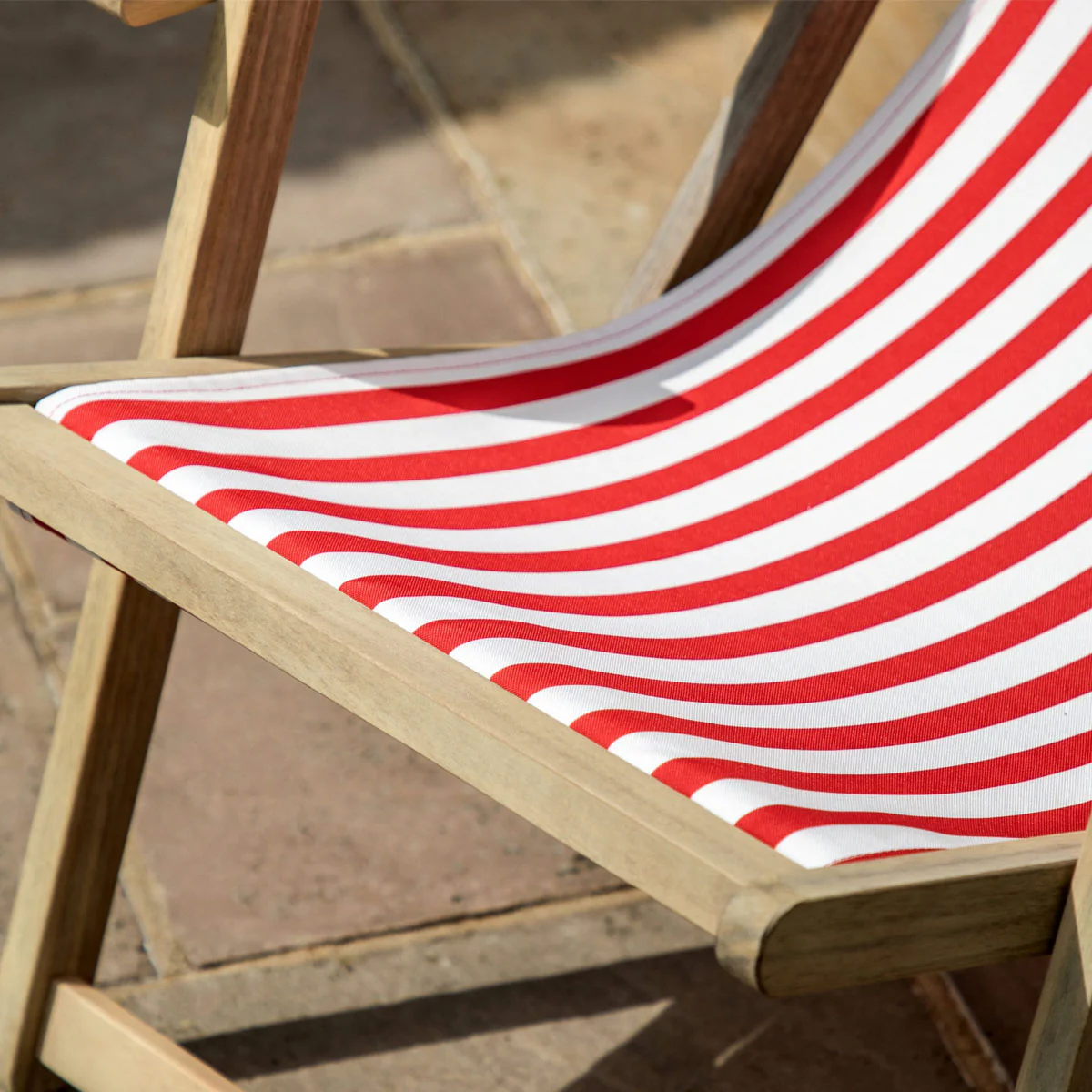 Gallery Direct Red Stripe Deck Chair - Image 2