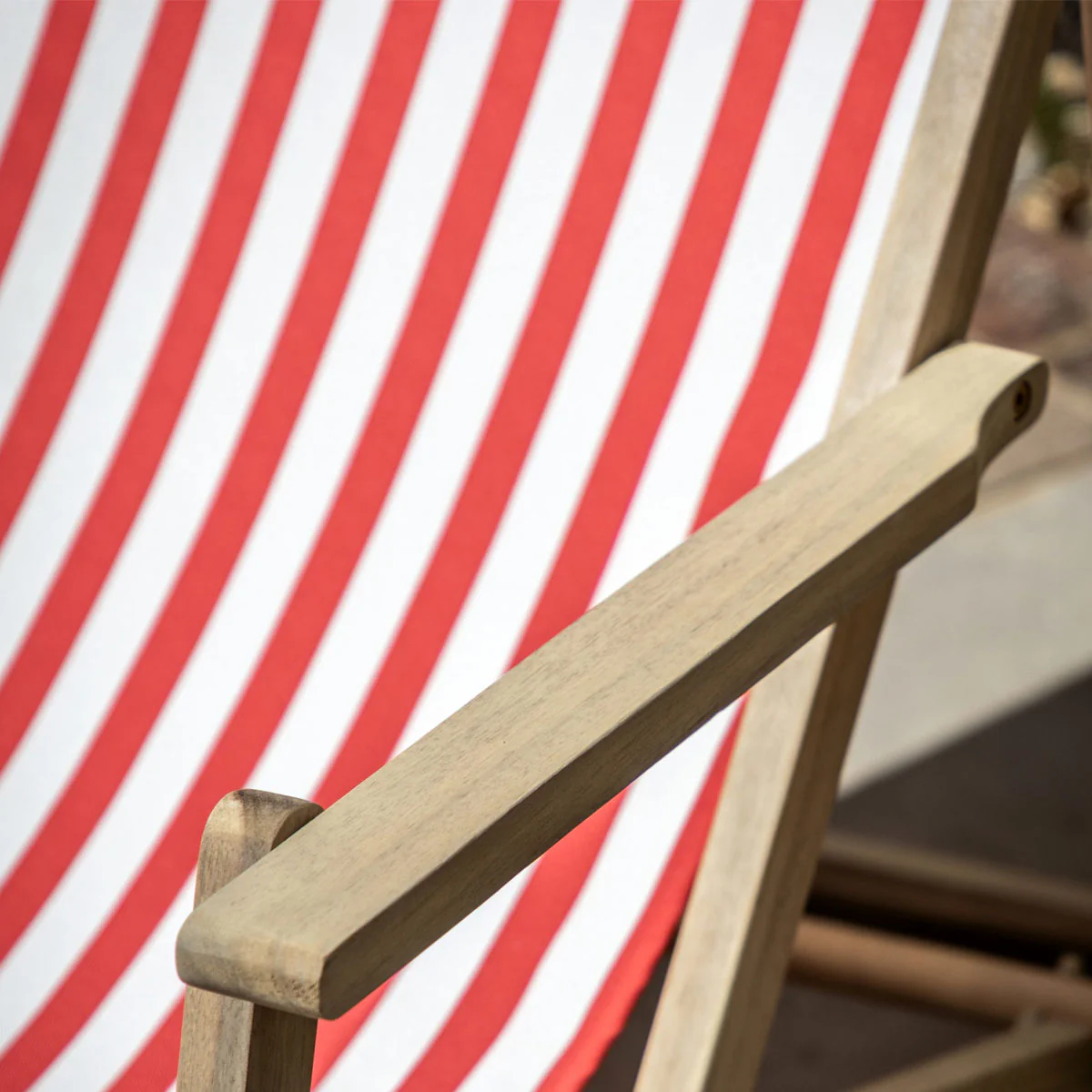 Gallery Direct Red Stripe Deck Chair - Image 3
