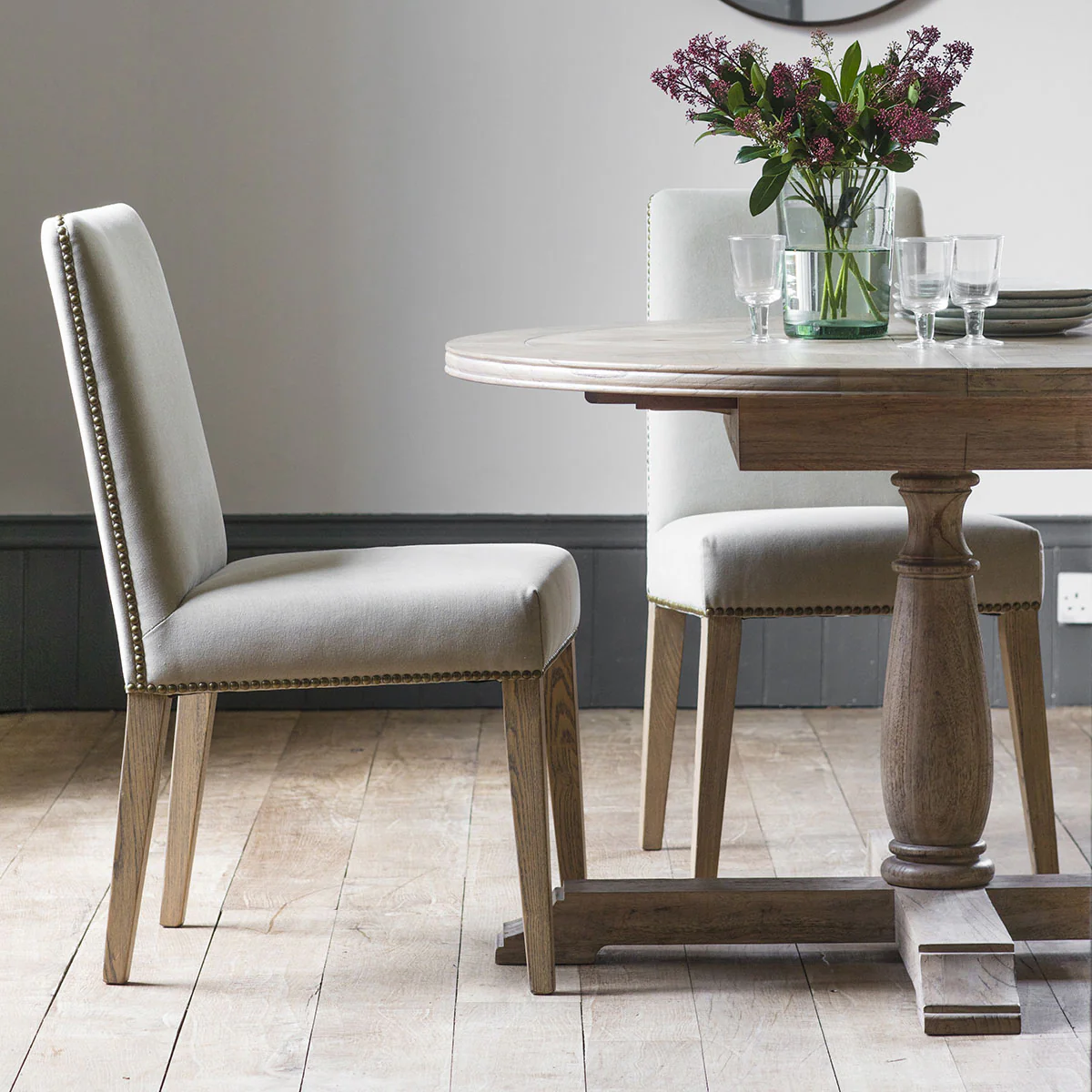 Gallery Direct Rex Dining Chair Cement Linen (2pk) - Image 5