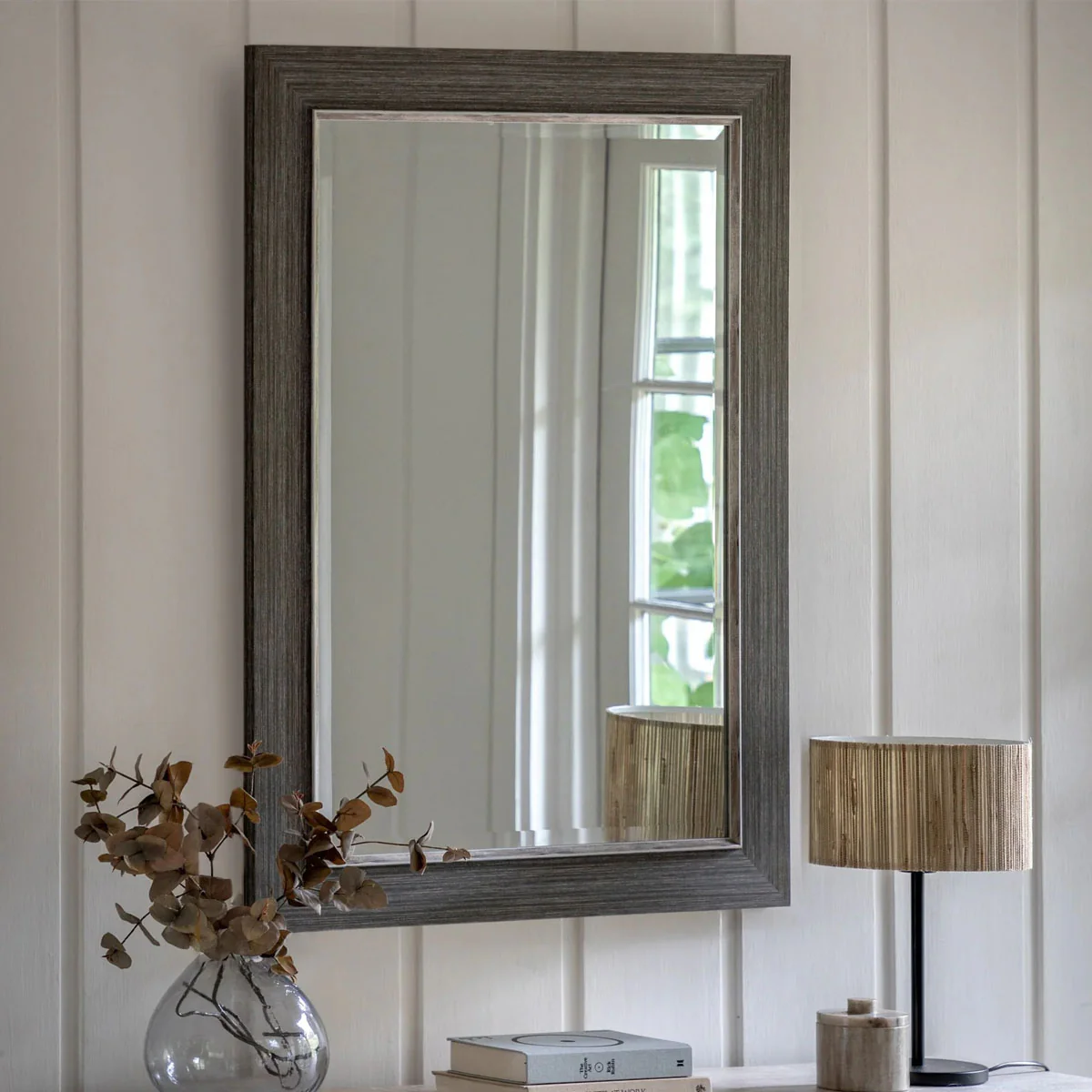 Gallery Direct Richmond Rectangle Mirror Pewter 1070x770mm - Image 8