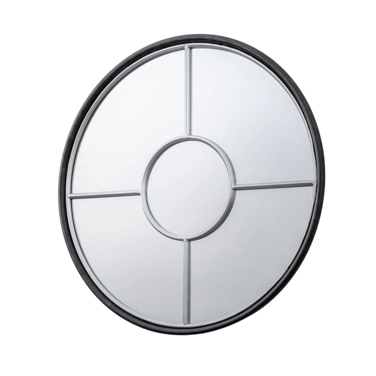 Gallery Direct Rocca Round Mirror Silver 800x35x800mm - Image 2