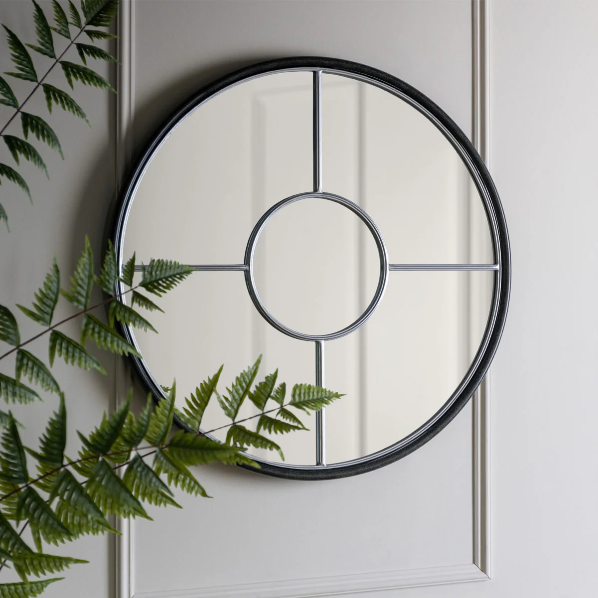 Gallery Direct Rocca Round Mirror Silver 800x35x800mm - Image 5