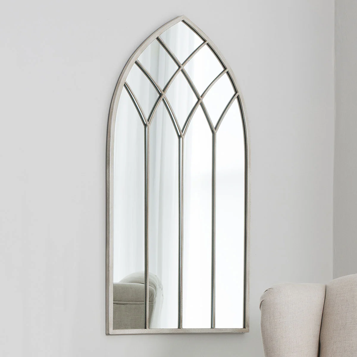 Gallery Direct Roebuck Cream Mirror 950x500mm - Image 2