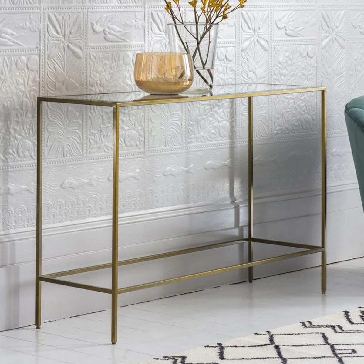 Gallery Direct Rothbury Console Table Bronze 1100x350x760mm - Image 2
