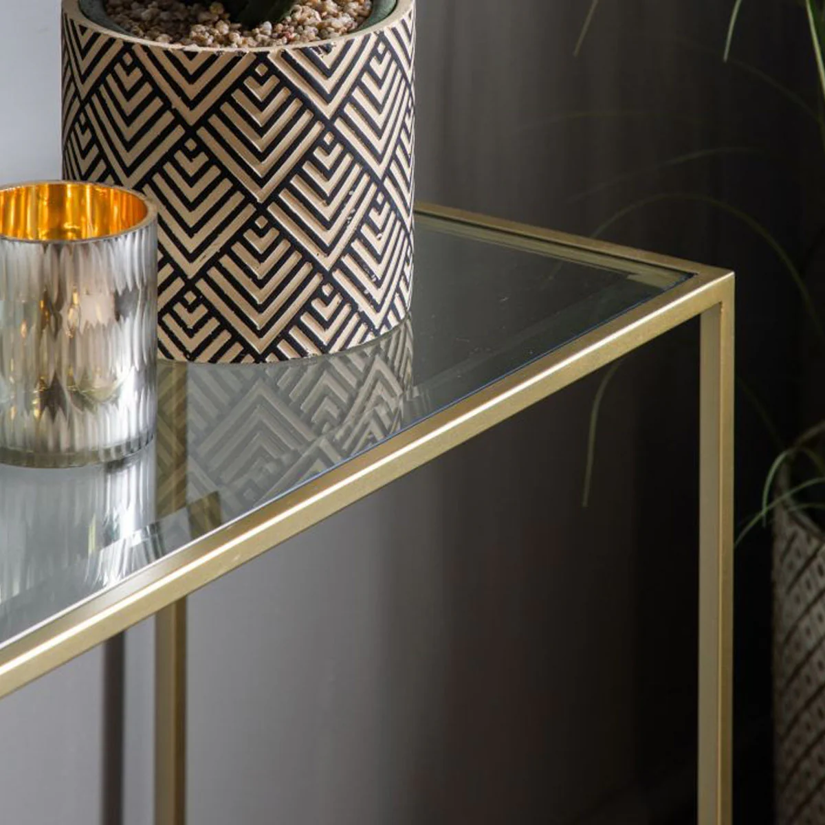 Gallery Direct Rothbury Console Table Champagne 1100x350x760mm - Image 2