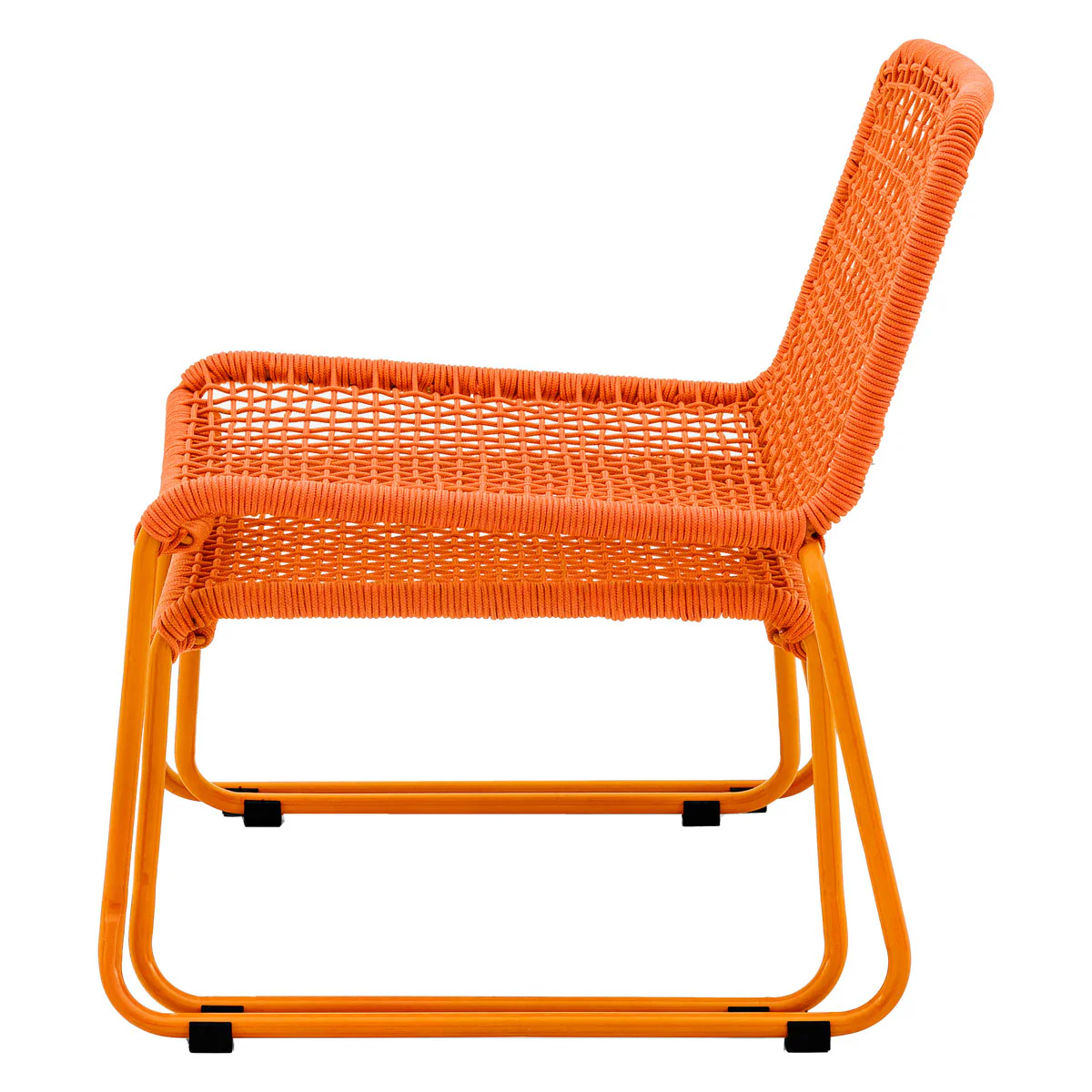 Gallery Direct Sassano Lounge Chair with Footstool Orange - Image 2