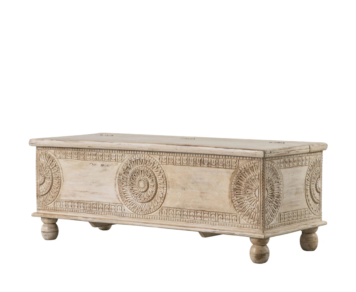 Gallery Direct Satara Storage Table /Bench 1300x550x490mm - Image 2