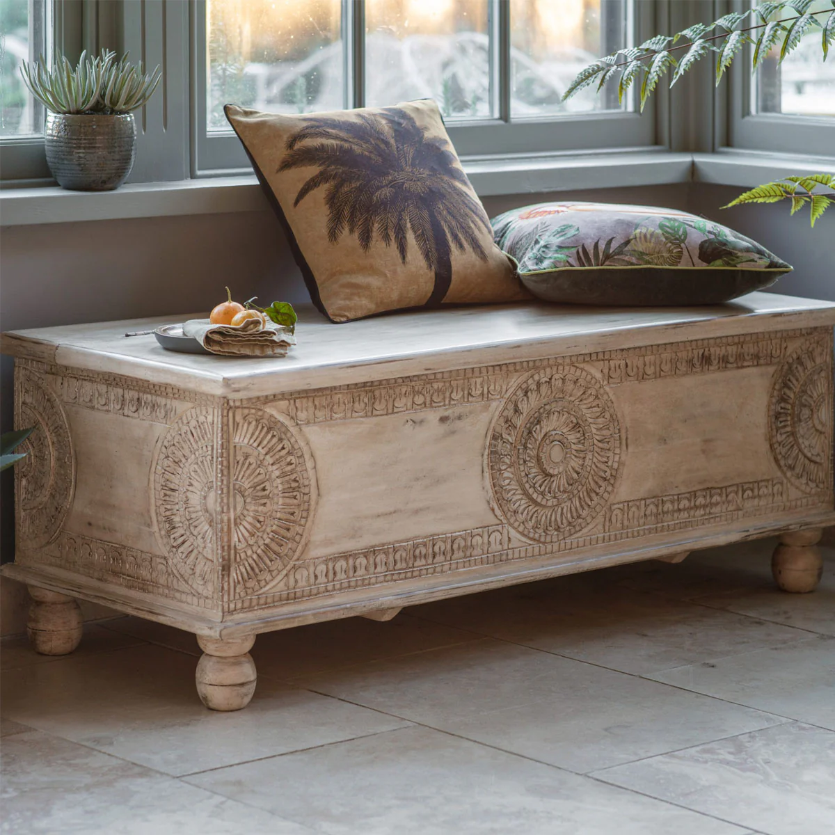 Gallery Direct Satara Storage Table /Bench 1300x550x490mm - Image 5