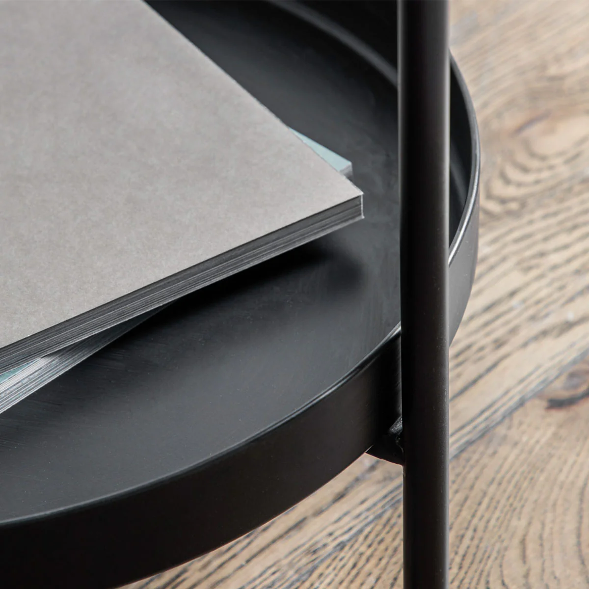 Gallery Direct Sennen Side Table Black 400x400x720mm - Image 4