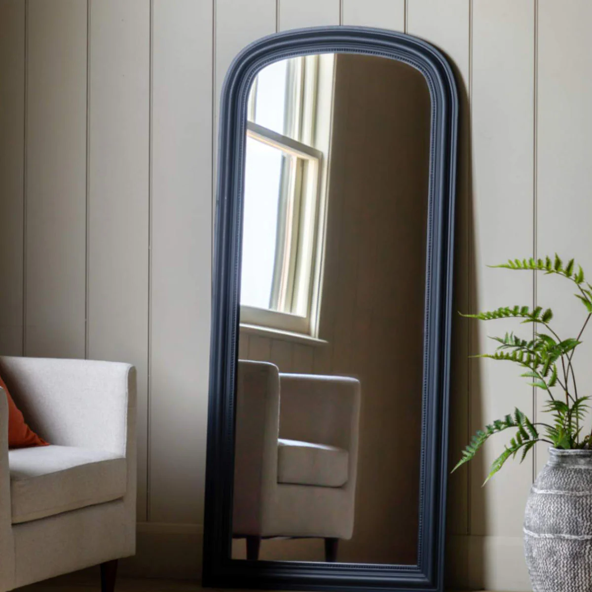 Gallery Direct Sherwood Arch Leaner Mirror Lead 1675x750mm - Image 7
