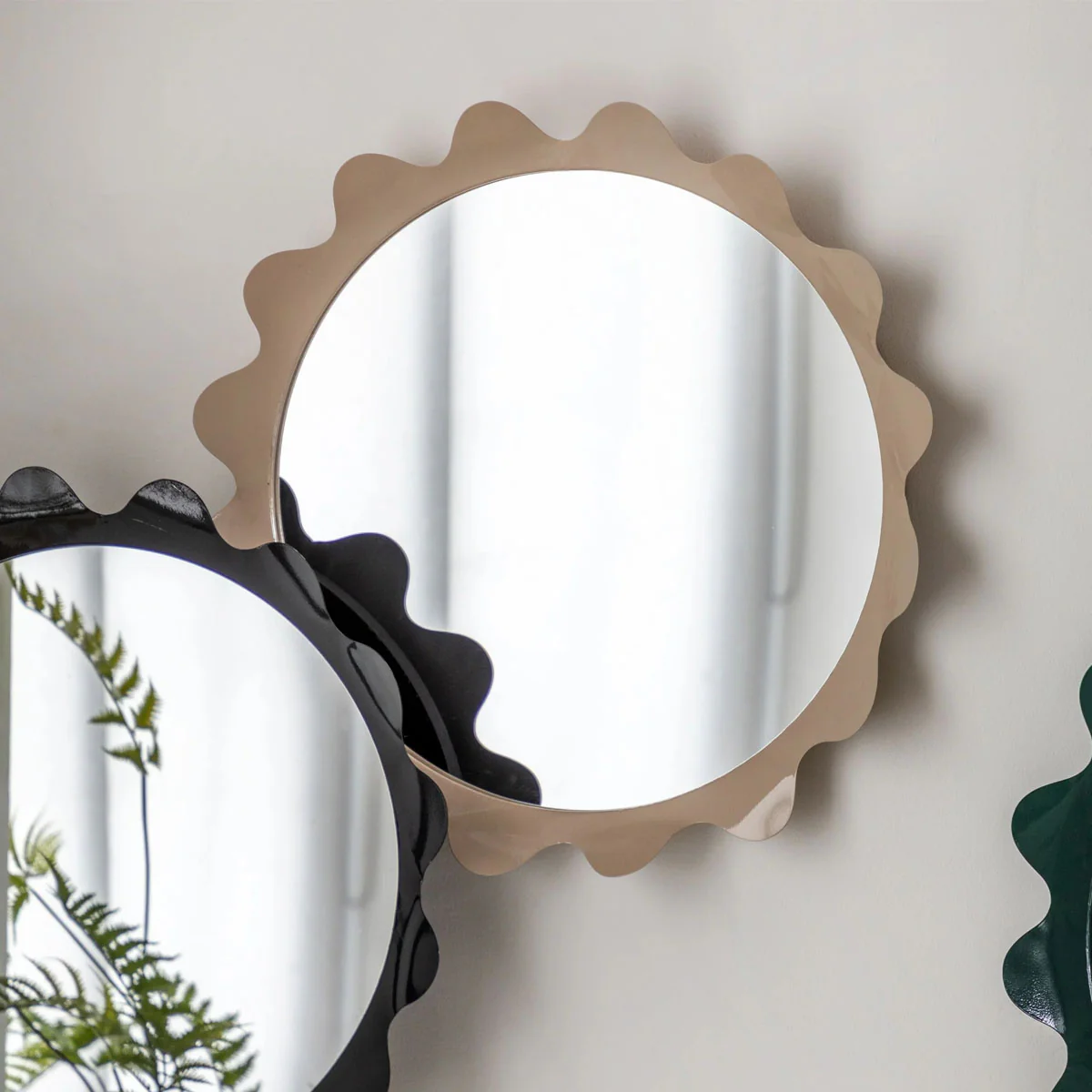 Gallery Direct Shoreditch Round Mirror Taupe 600mm - Image 7
