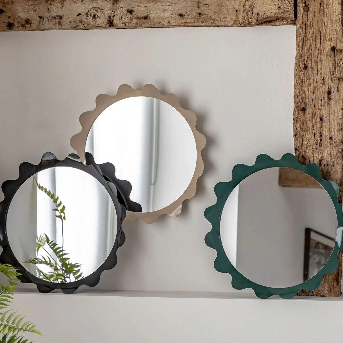 Gallery Direct Shoreditch Round Mirror Teal 600mm - Image 8