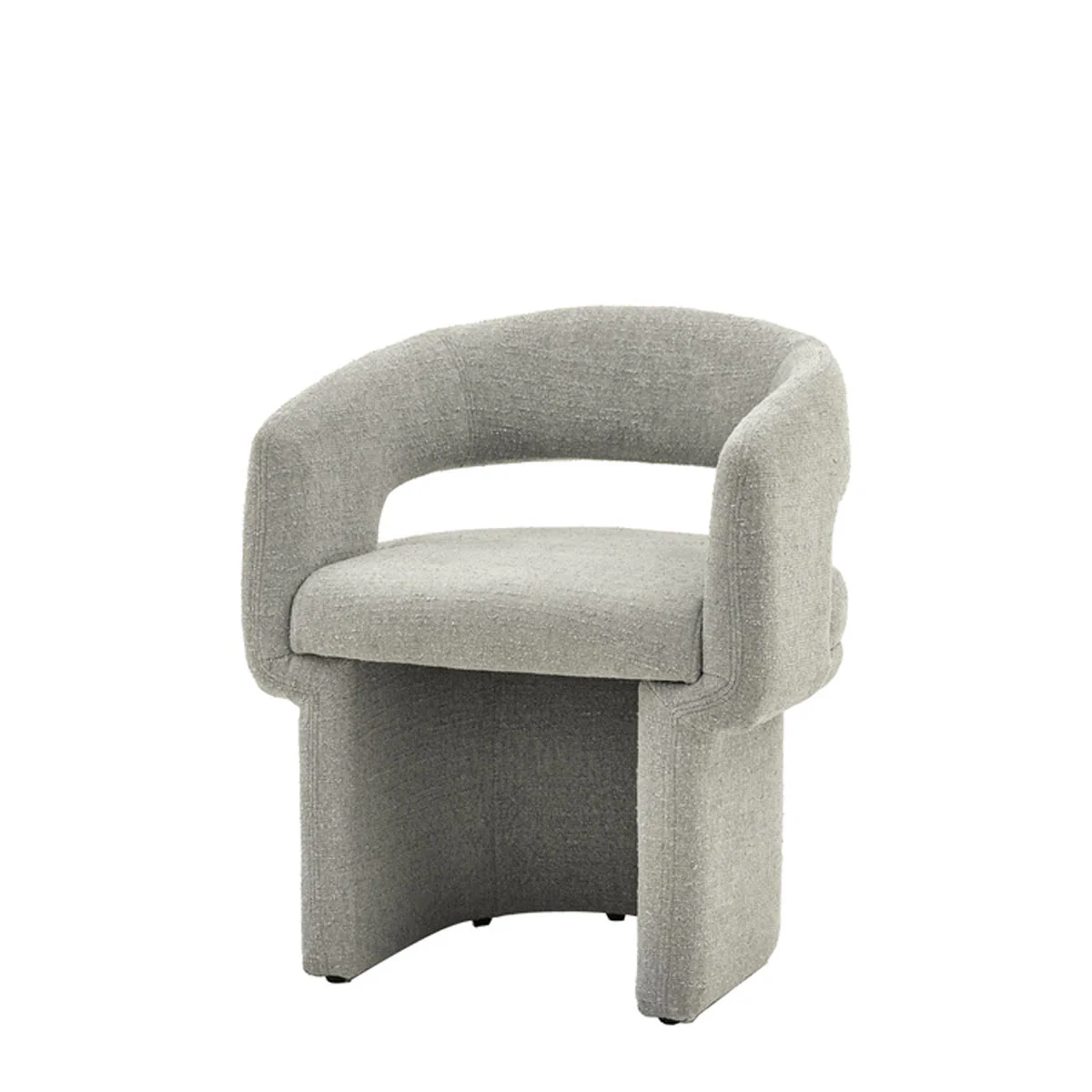Gallery Direct Sloane Dining Chair Grey Boucle 640x600x760mm - Image 2
