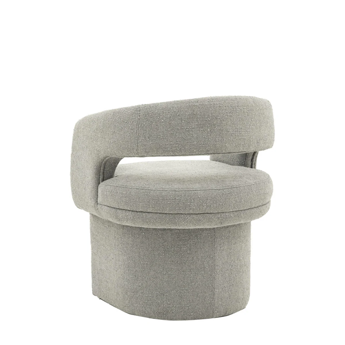 Gallery Direct Sloane Dining Chair Grey Boucle 640x600x760mm - Image 3