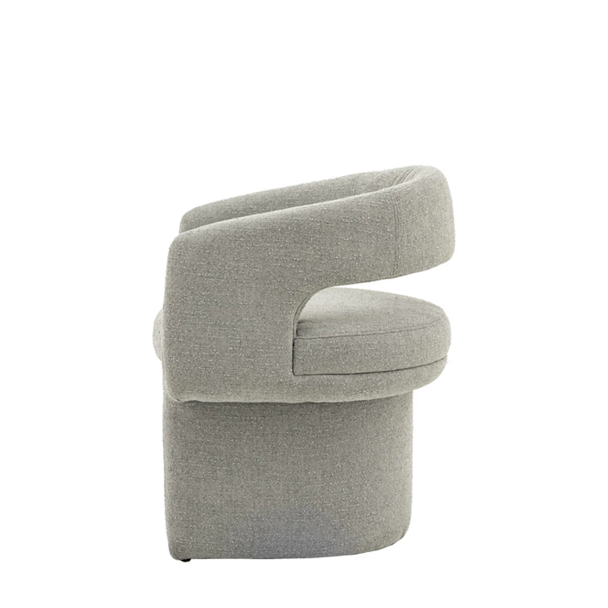Gallery Direct Sloane Dining Chair Grey Boucle 640x600x760mm - Image 4
